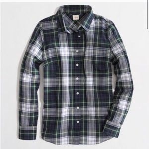 J. Crew plaid perfect shirt